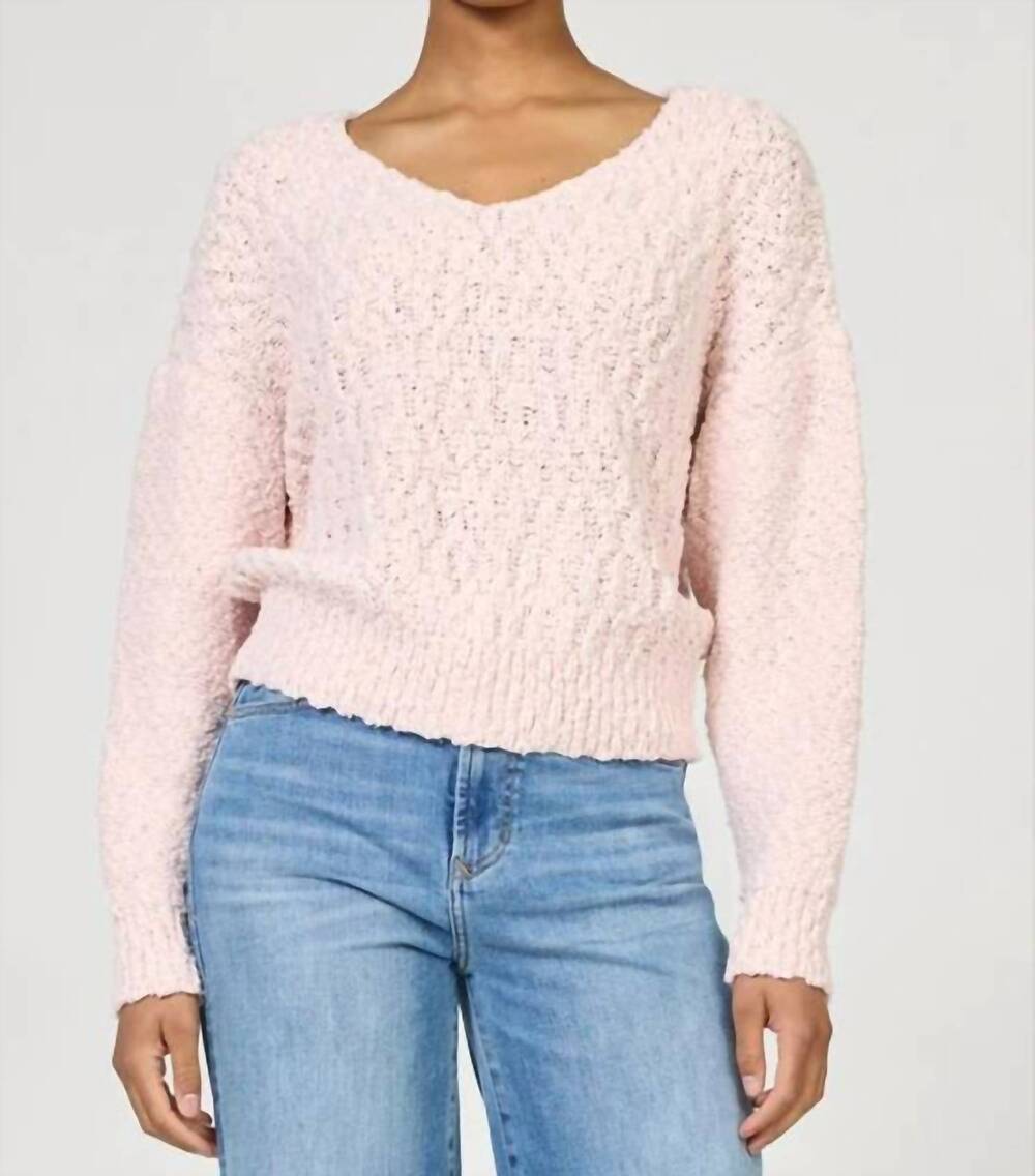 NEW DEAR JOHN DENIM lexi textured sweater in pink